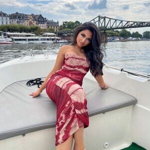 NWT Zara Printed Midi Dress